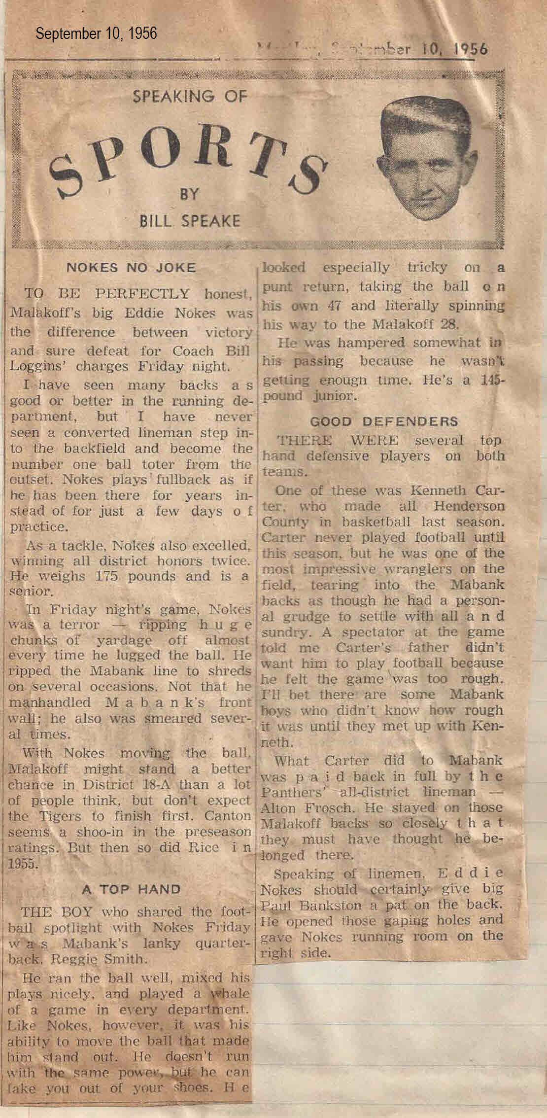 THE MALAKOFF TIGERS OF 1955 AND 1956 SEASONS